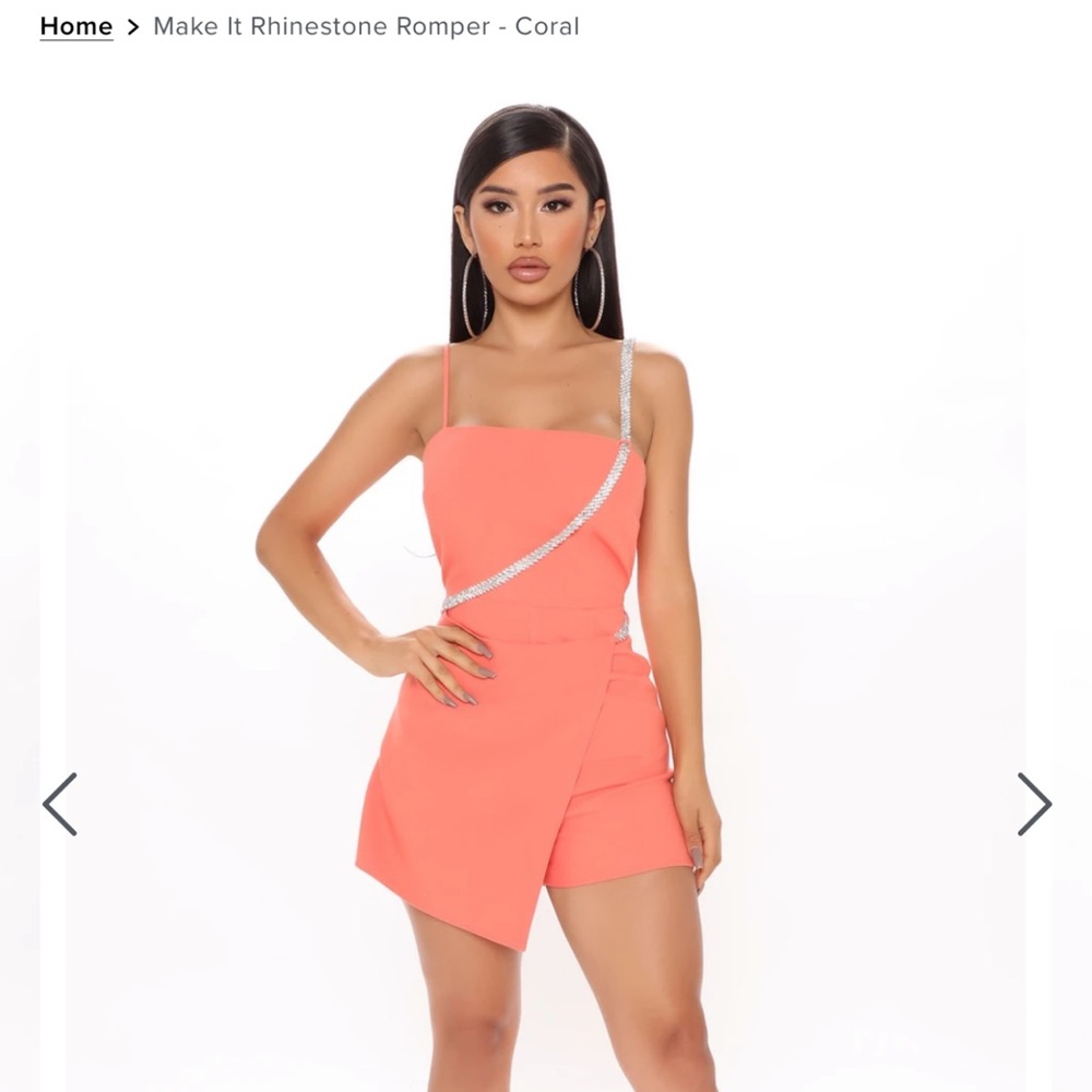A coral romper like pink
